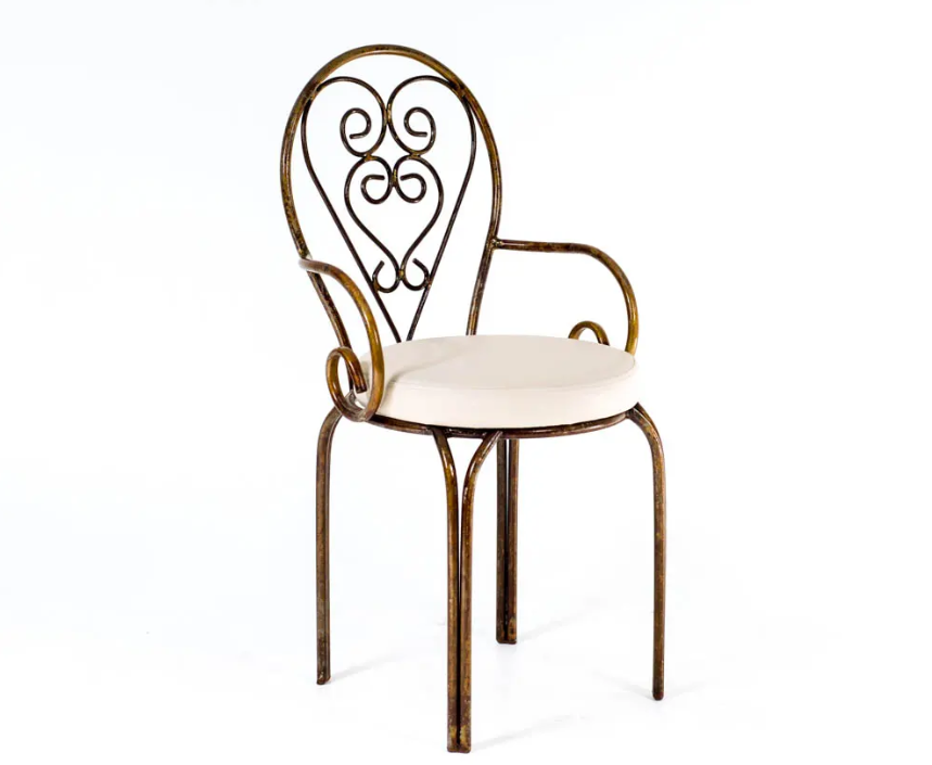 Cadeira de Ferro Coração Oxidada