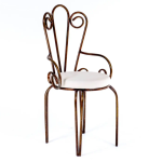 Cadeira de Ferro Arabesco Oxidada