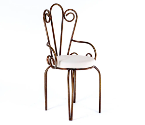 Cadeira de Ferro Arabesco Oxidada