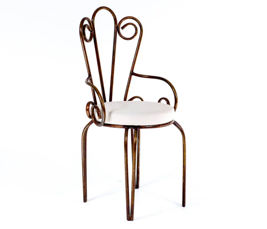 Cadeira de Ferro Arabesco Oxidada