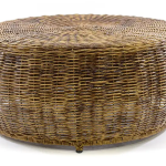 Mesa de fibra natural redonda