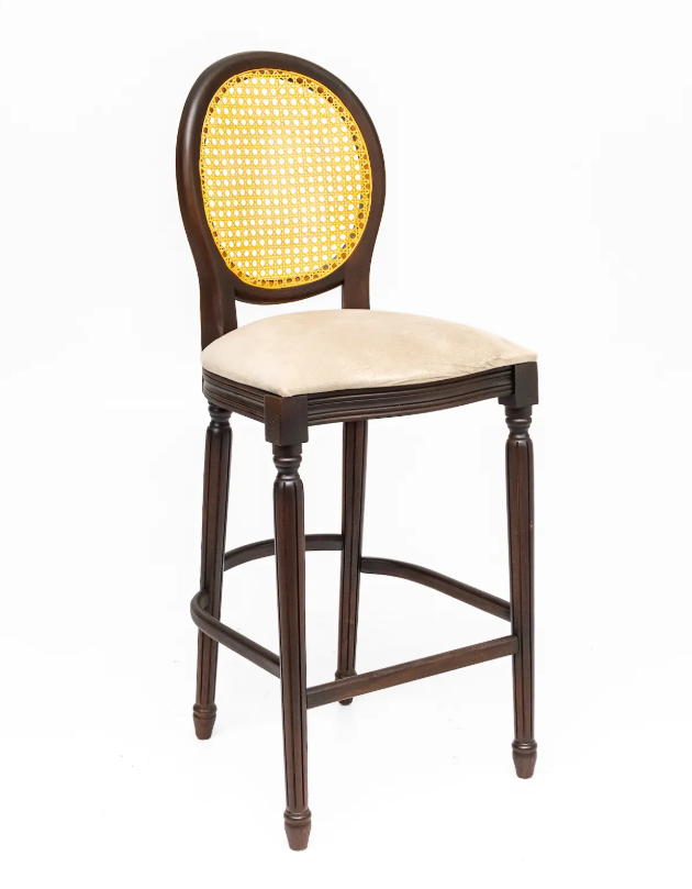 Banqueta alta medalhão