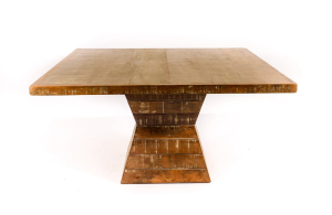 Mesa Madeira 1,40×1,40 Base Ampulheta – Buffet